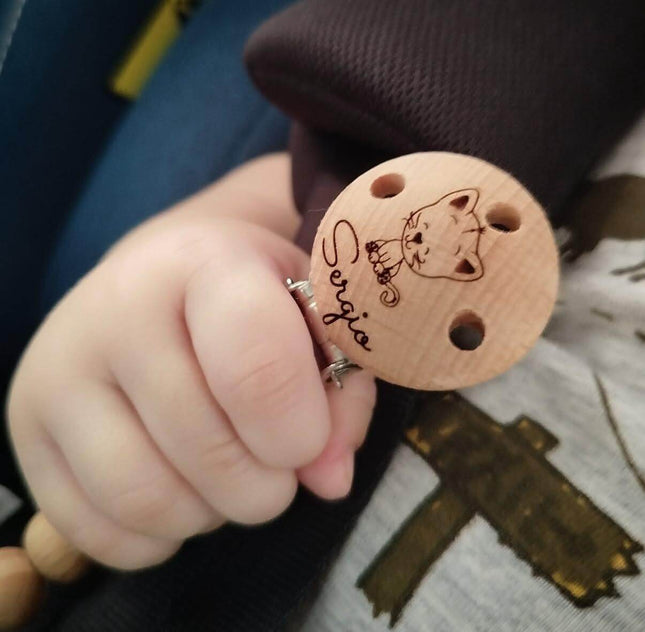 Conjunto Muselina, Chupetero Personalizado, Mordedor y Peine