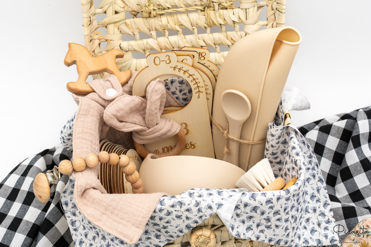 Canastilla Bebé Beige Personalizada