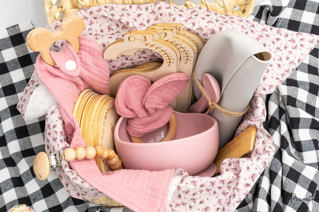 Canastilla Bebé Rosa Personalizada