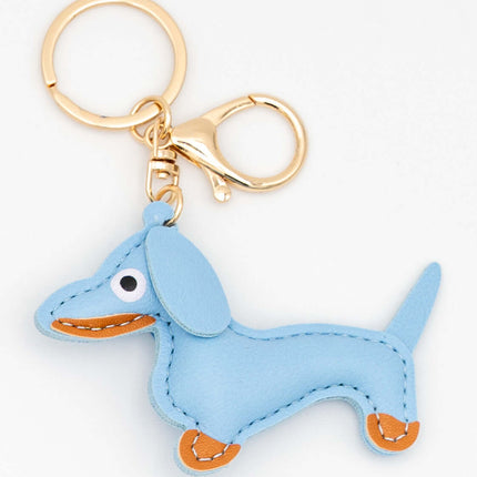 Colgantes para Bolsos de Cuero PU Perro Salchicha Azul
