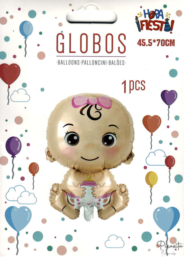 Globos BabyShower Pañal Niña