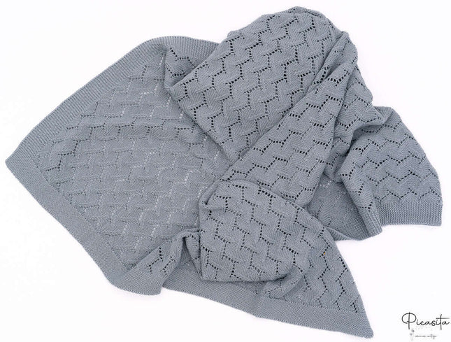 Manta Bebe Verano | 100% Algodon | Color Azul