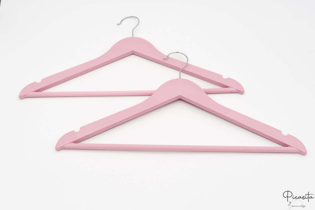 Percha Personalizada Adulto de Plástico Color Rosa