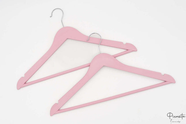 Percha Personalizada Adulto de Plástico Color Rosa