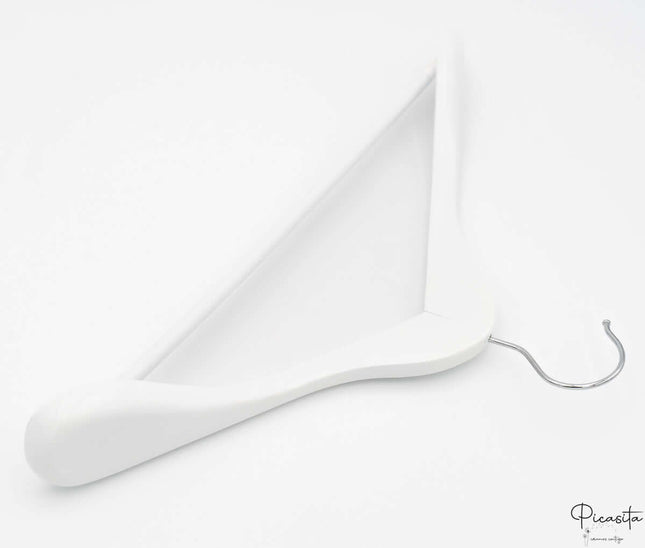 Perchas Hombro Ancho Blancas