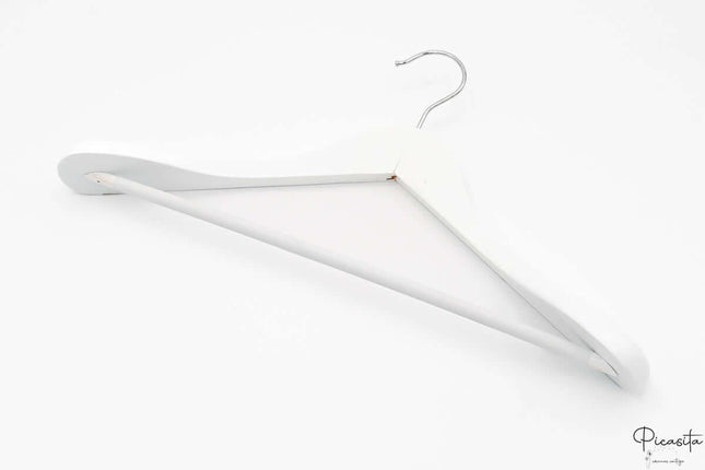 Perchas Hombro Ancho Blancas