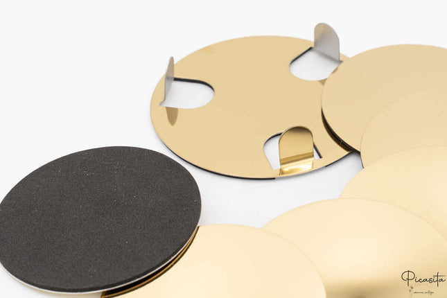 Posavasos de Acero Dorado Personalizados (Pack 6)