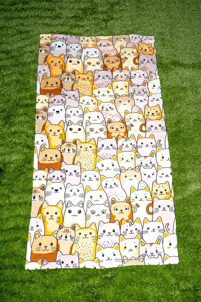 Toalla Playera Gatitos (90x170)