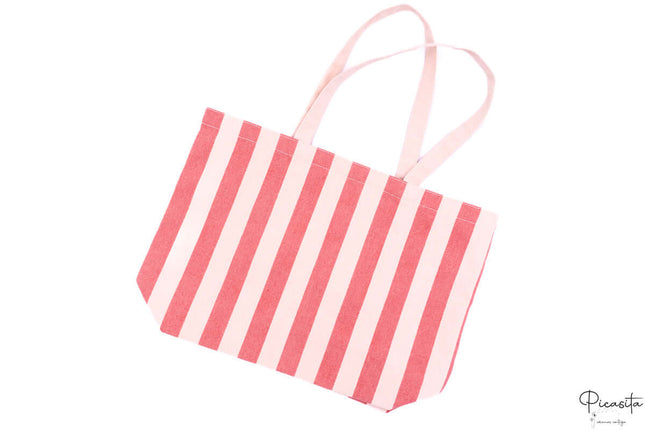 Tote Para la Piscina Rayas Rosas