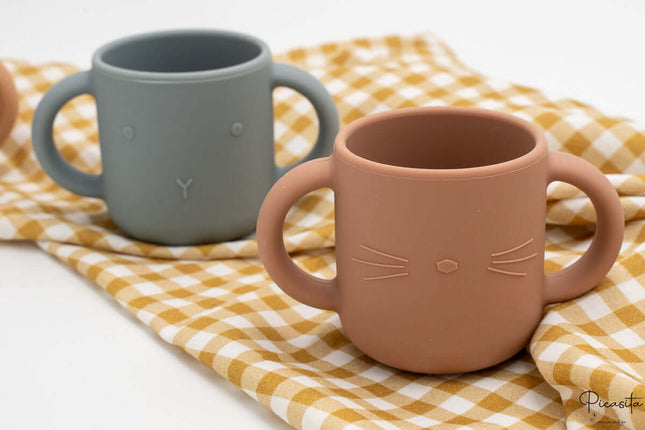 Vaso de silicona de doble asa