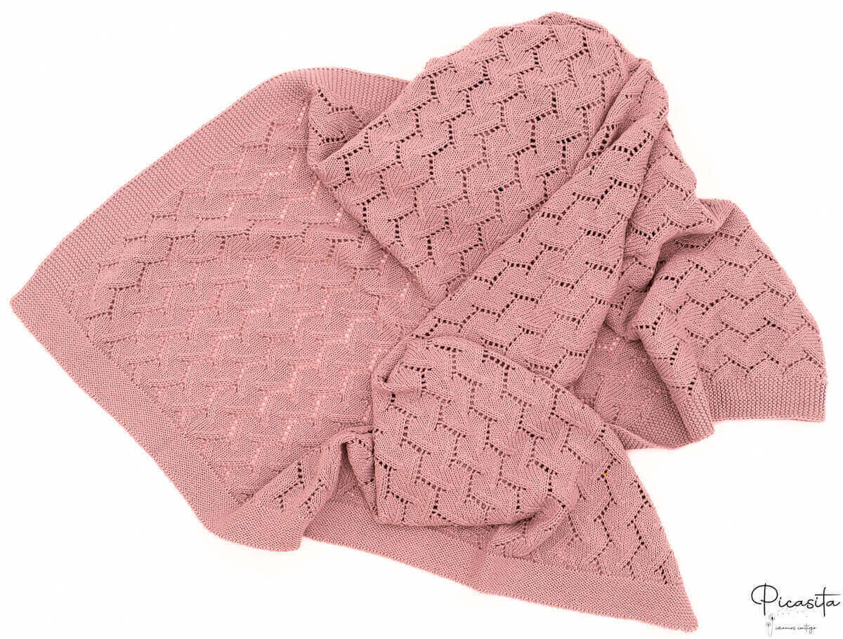 Manta Bebe Verano | 100% Algodon | Color Rosa