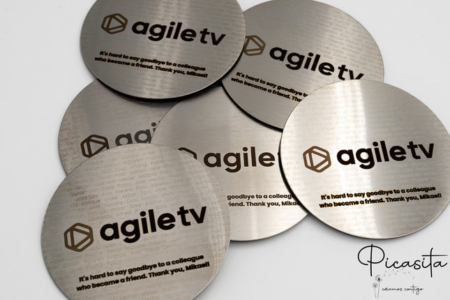 Personalized Stainless Steel Coasters (Pack of 6)