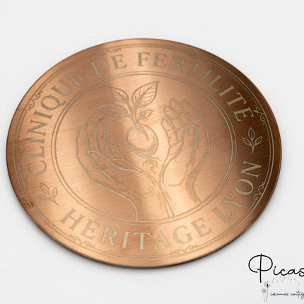 Sottobicchieri in Acciaio Incisi