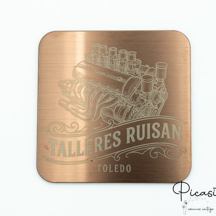 Sottobicchieri in Acciaio Incisi