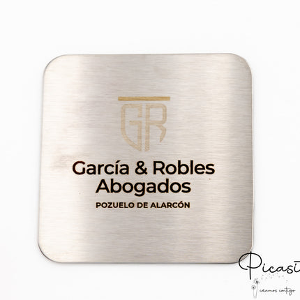 Sottobicchieri in Acciaio Incisi