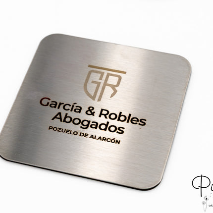 Sottobicchieri in Acciaio Incisi