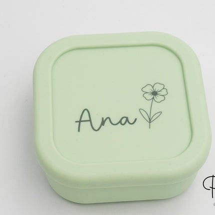 Personalisierter Silikon-Tupper (Mittel - Quadratisch)