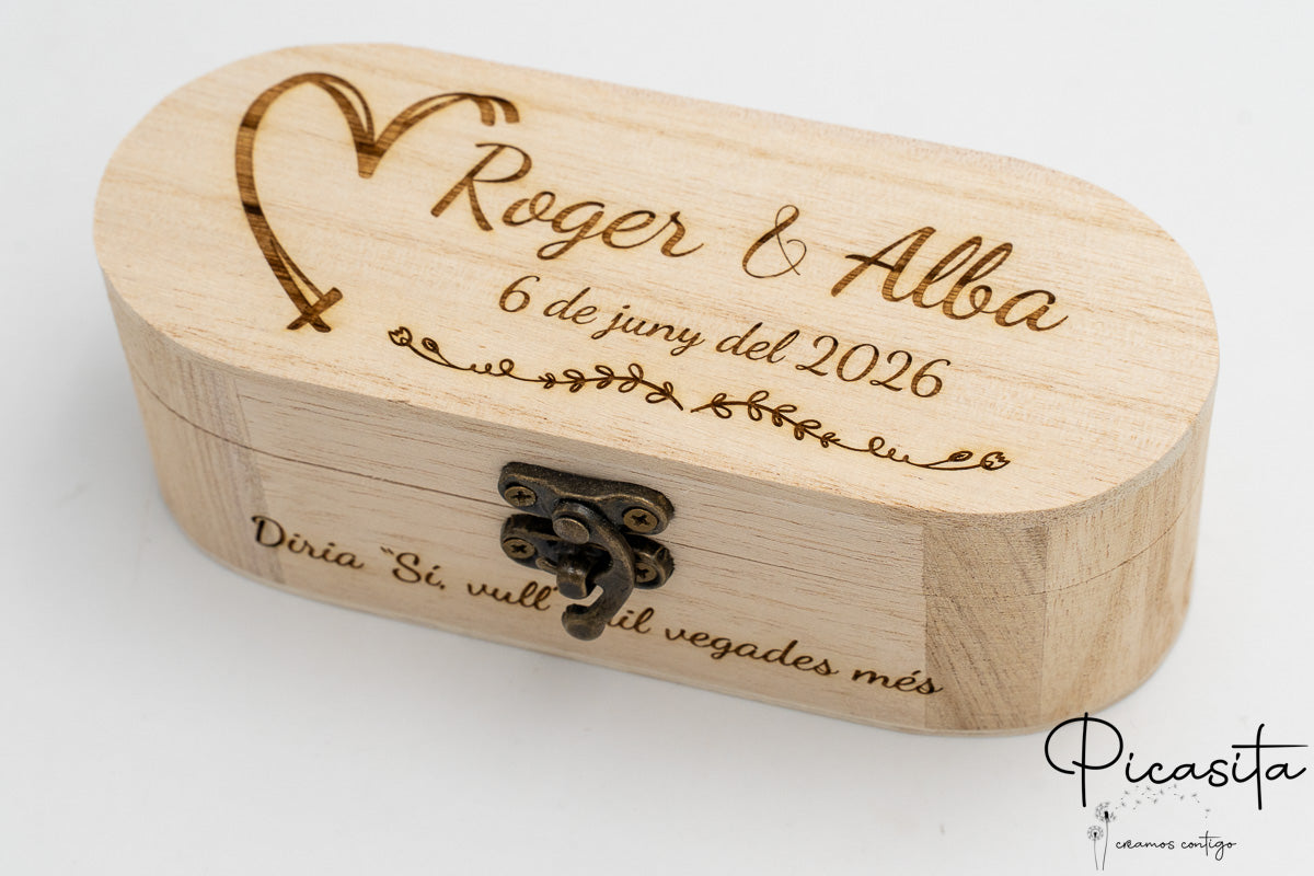 Caixa de Madeira para Noivos Personalizada