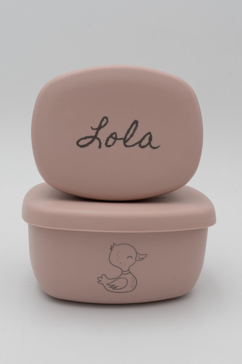 Pack de 2 Tuppers de Silicona Personalizados Pequeños