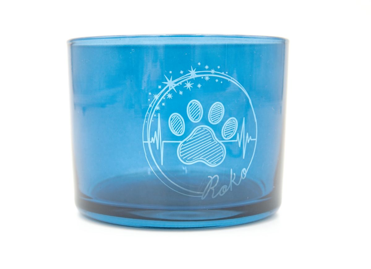 Portavelas de Cristal Personalizado Mediano