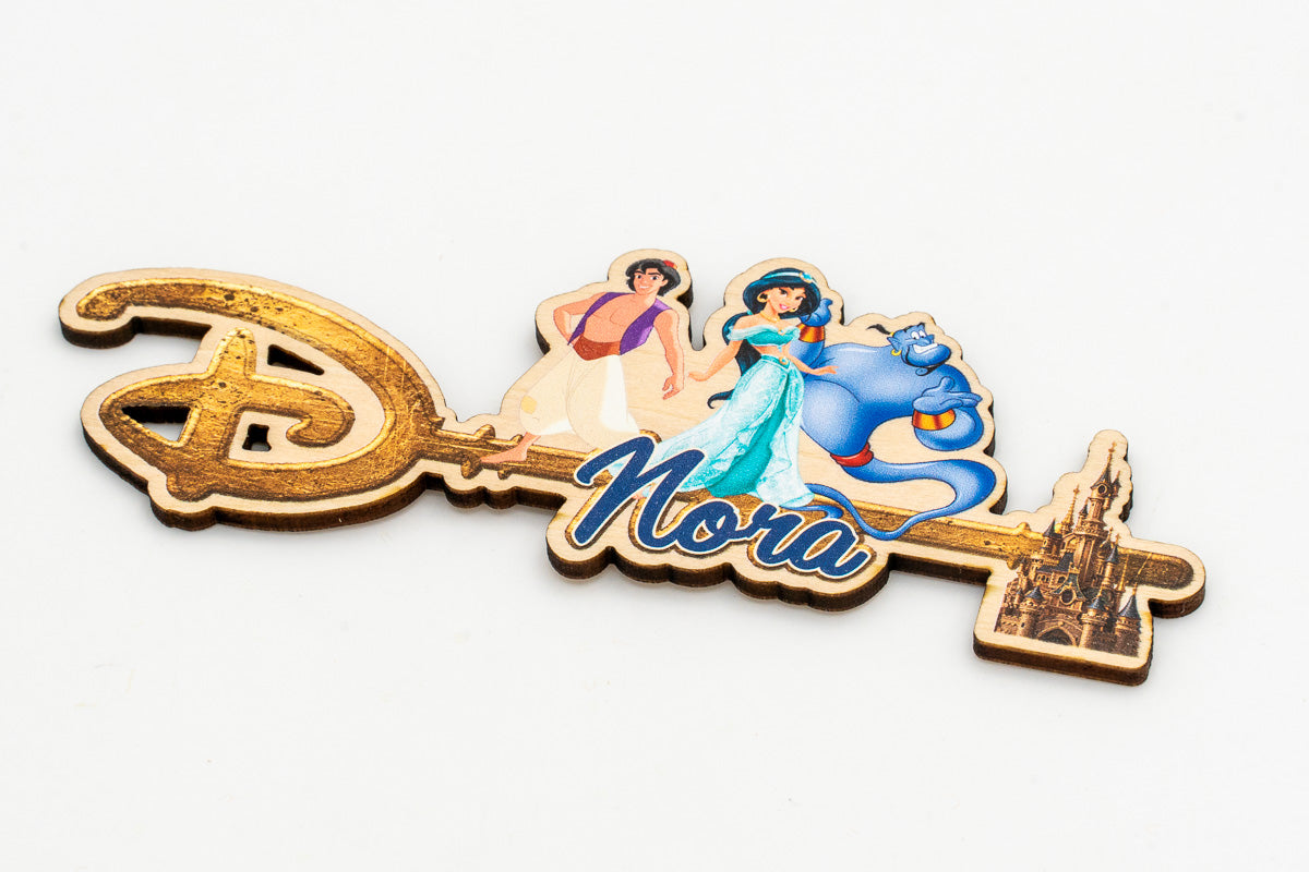 Clau Disney personalitzada amb nom i personatges d’Aladdin