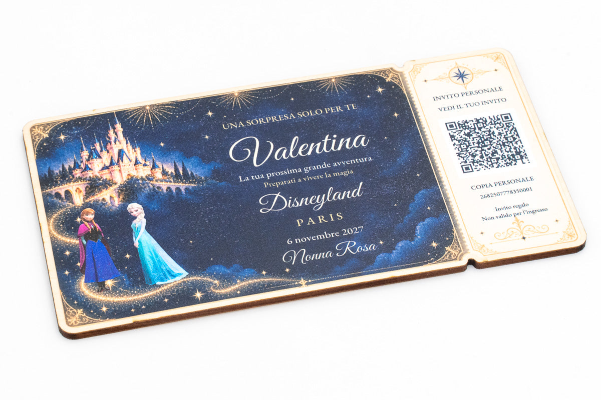 Invitación a Disneyland Paris personalizada