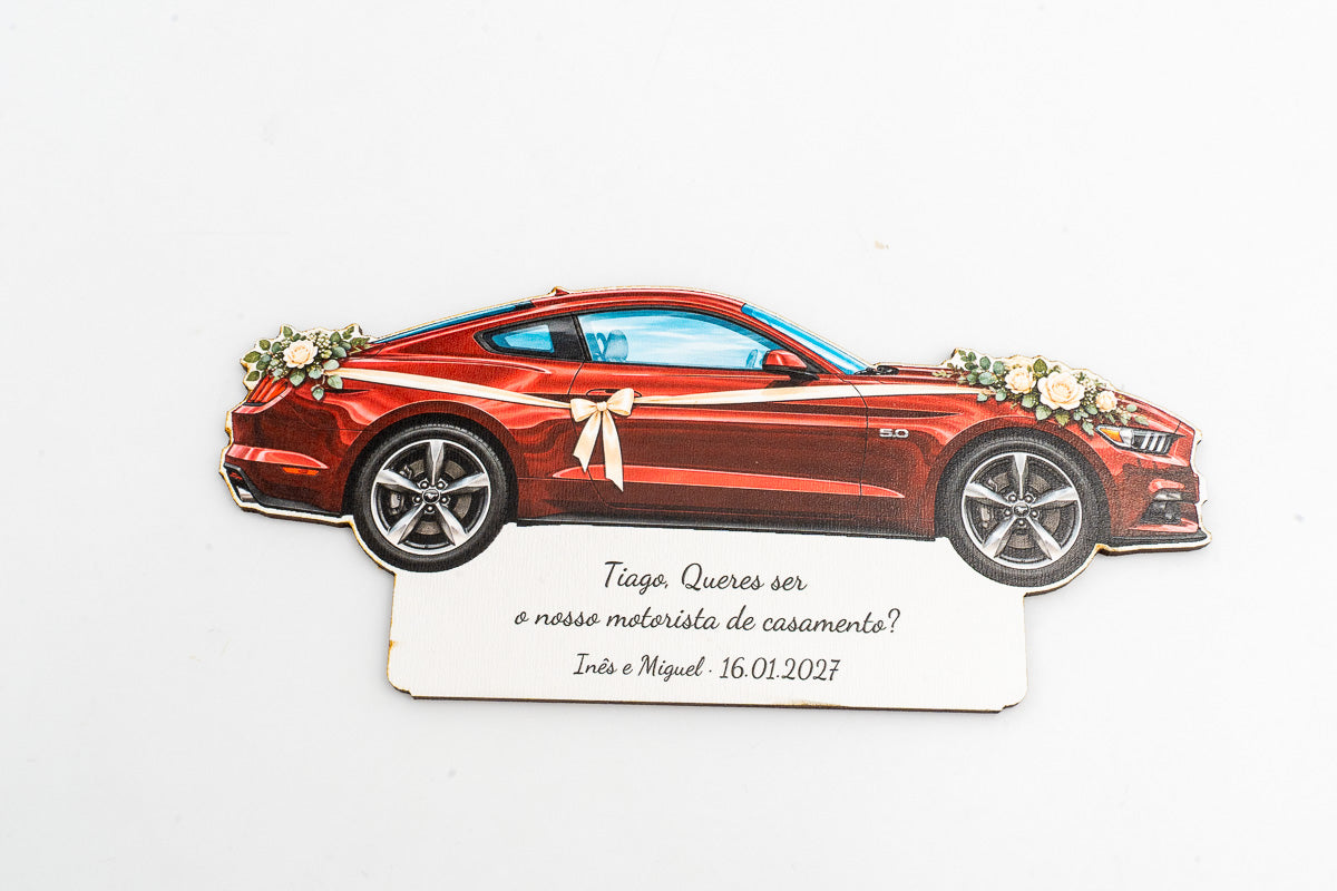 Vols ser el meu Xofer de Casament? — Placa de Fusta Personalitzada