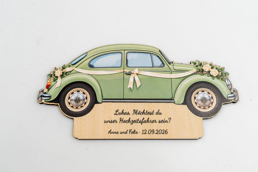 Vols ser el meu Xofer de Casament? — Placa de Fusta Personalitzada