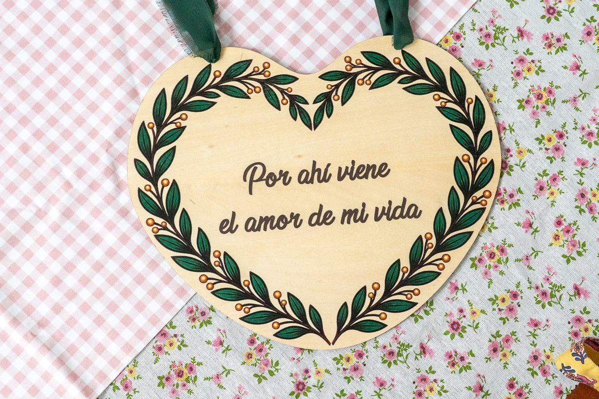 Cartel Aquí llega la novia personalizado