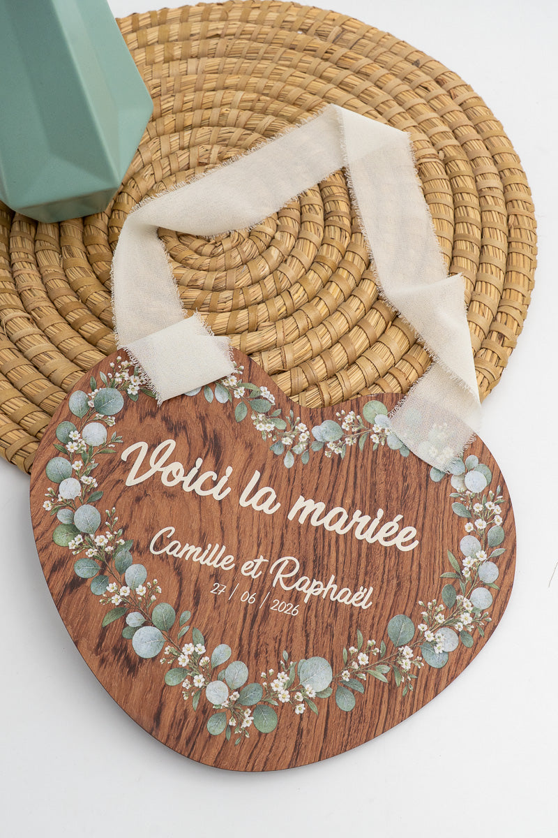Cartel Aquí llega la novia personalizado