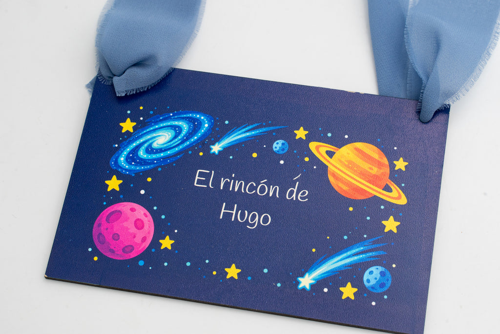 Cartel de Rincones con Nombres en Madera