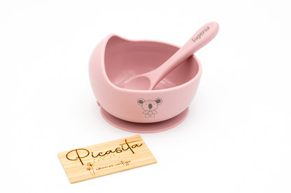 Cuenco de Silicona Personalizado Rosa