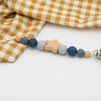 Madera y Silicona (Gris y Azul)