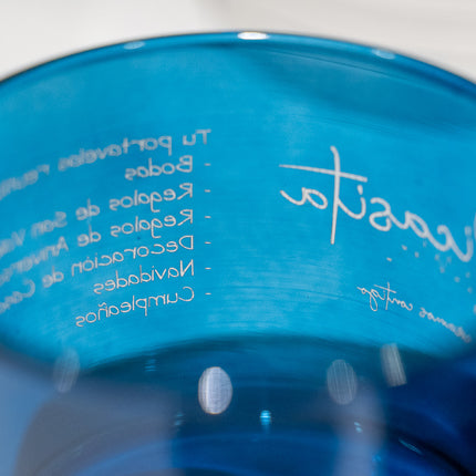Portavelas de Cristal Personalizado Mediano