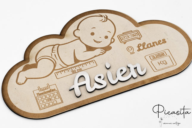 Natalicio Personalizado Modelo Nube