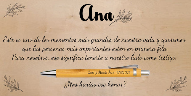 ¿Quieres ser mi testigo de boda? - Regalo Testigo Boda