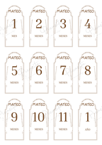 Diseño Arco botánico del set de cumplemeses personalizados