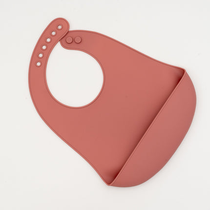 Babero de Silicona Personalizado Rosa