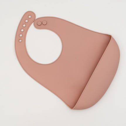 Babero de Silicona Personalizado Rosa Claro