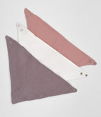 Baberos Muselina Rosa-Blanco-Salmon