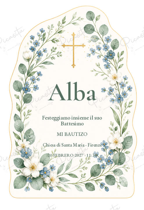 Invito di Battesimo Giardino sacramentale · Alba