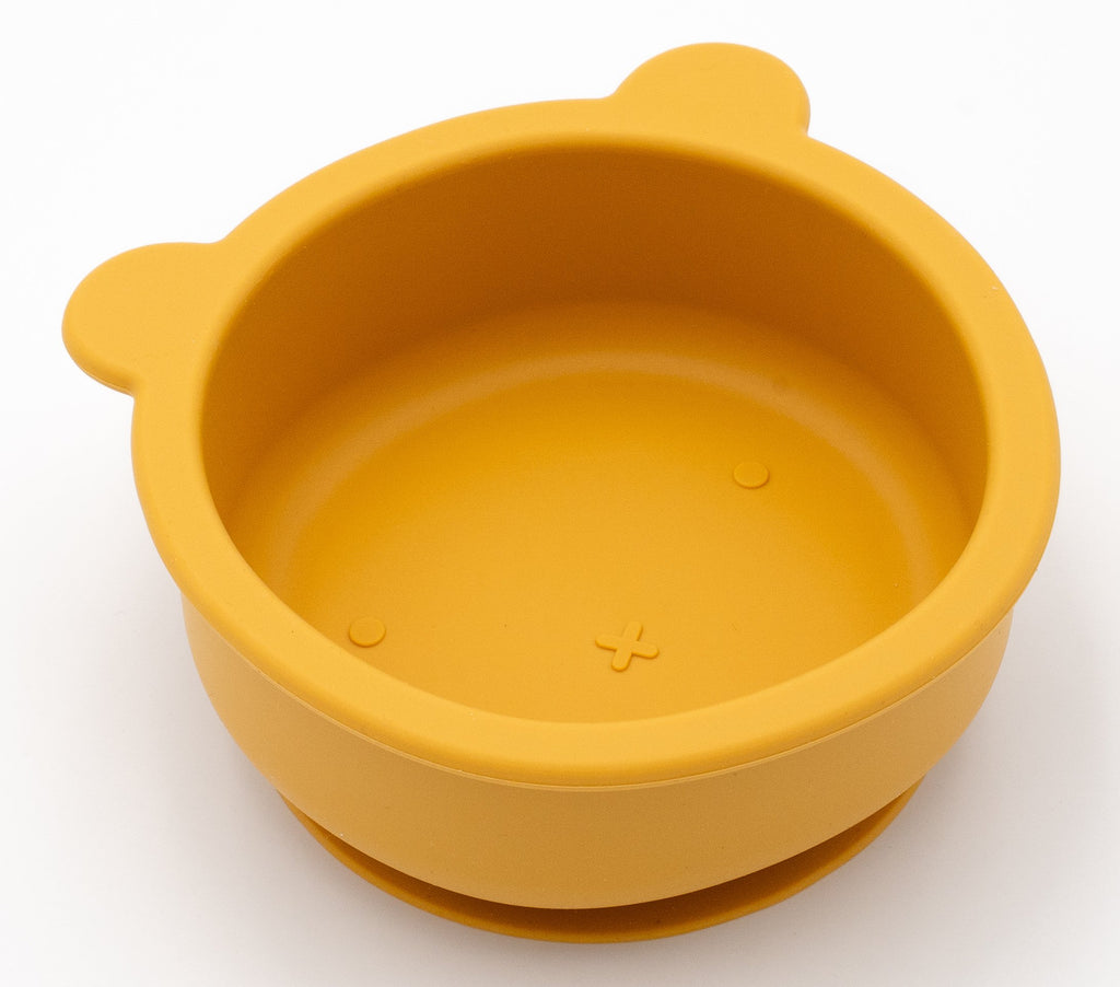 Bol de silicona con forma de osito color Mango