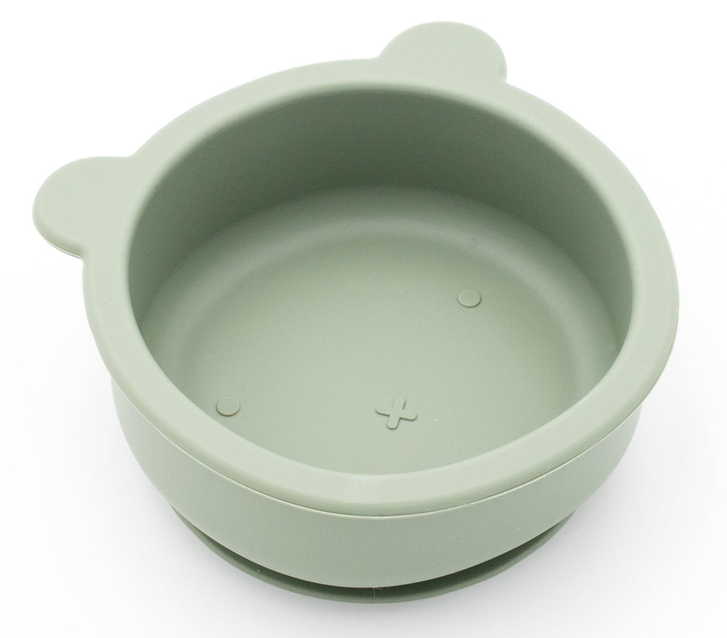 Bol de silicona con forma de osito color Verde