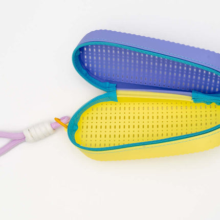 Bolsa Bañador Mojado y Funda Gafas Piscina | 2 en 1 Personalizable Amarillo-Violeta
