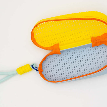 Bolsa Bañador Mojado y Funda Gafas Piscina | 2 en 1 Personalizable Naranja-Azul