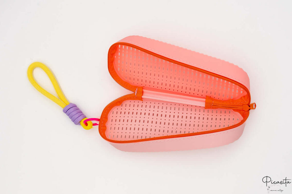 Bolsa Bañador Mojado y Funda Gafas Piscina | 2 en 1 Personalizable Rosa-Coral