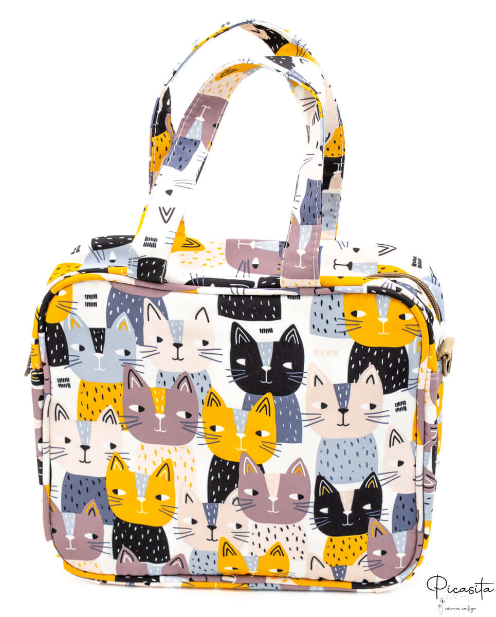 Bolsa de Muda Bebe y Guarderia Sencilla Gatitos que Miran