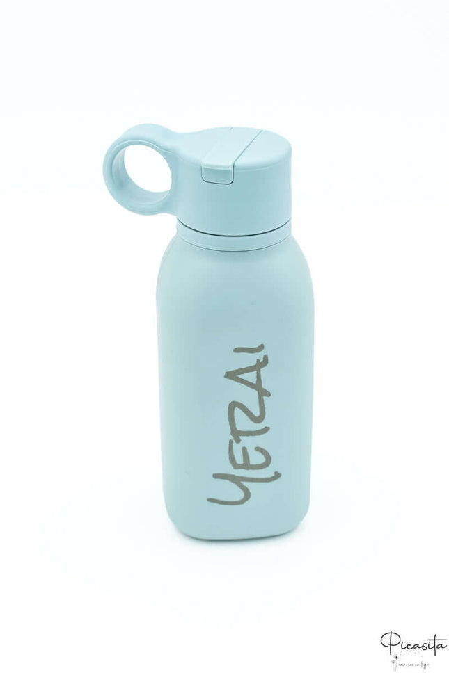 Botella de Silicona Personalizada Azul-Gris