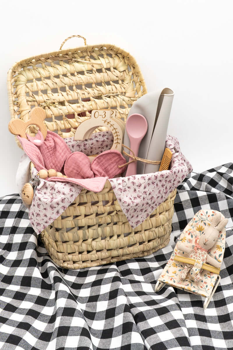 Canastilla Bebé Rosa Personalizada