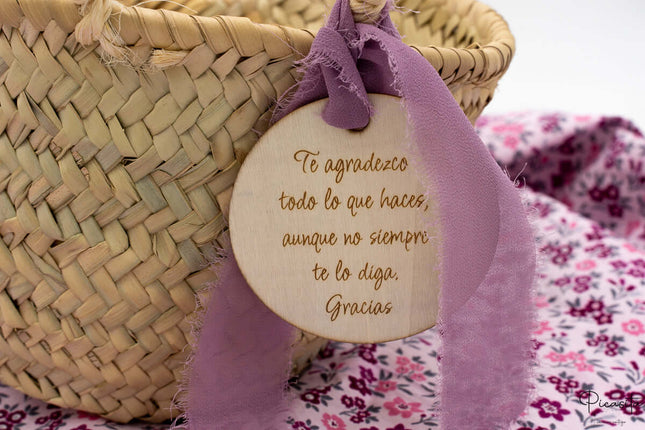 Cesto para Niños de Arras Cesto + Círculo con Nombre